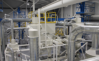 Image of an oat milling and packaging plant built by Bratney Companies.